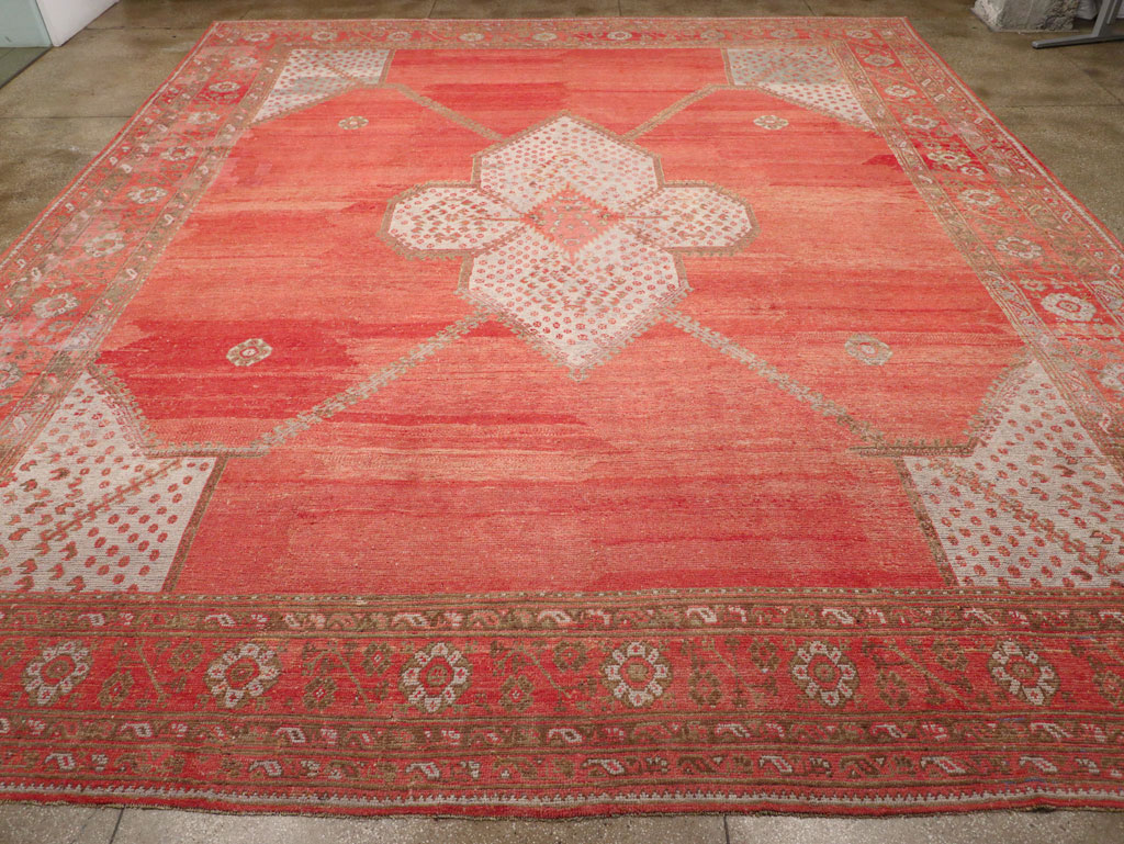 Antique Turkish Oushak Carpet, No.31002 - Staging