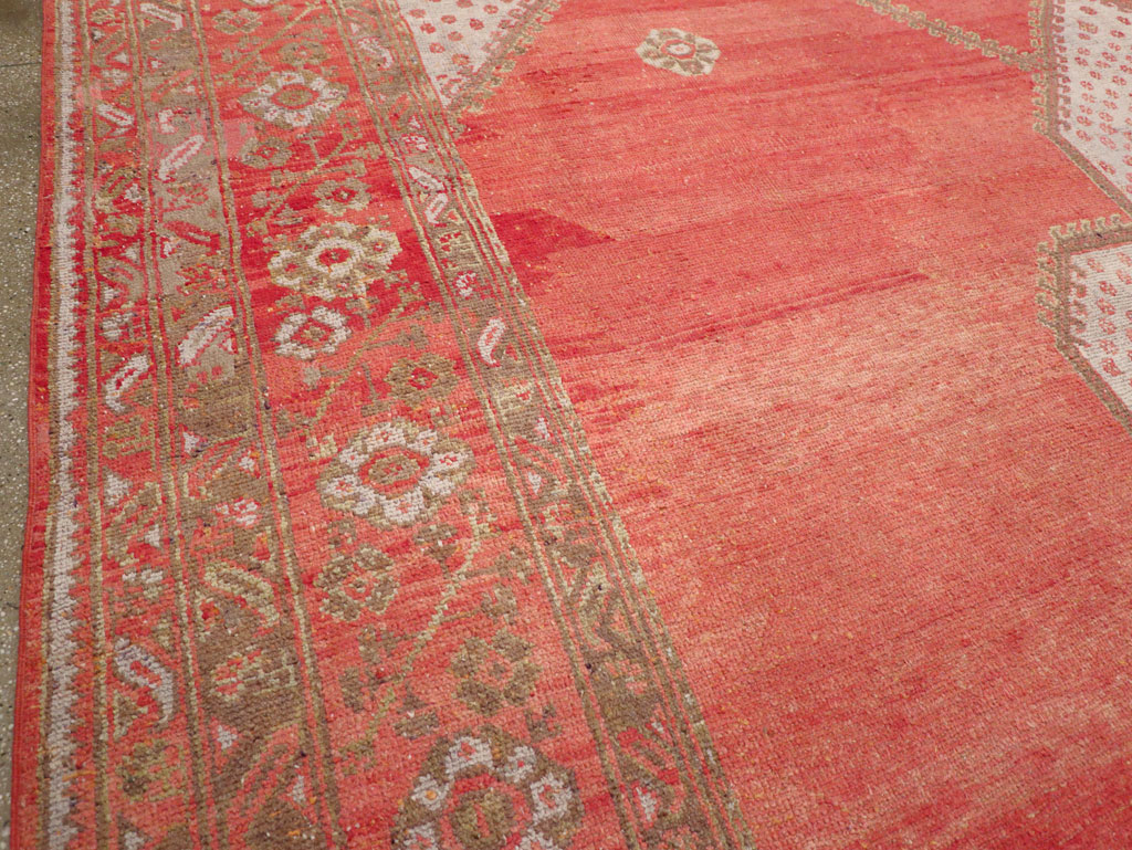 Antique Turkish Oushak Carpet, No.31002 - Staging