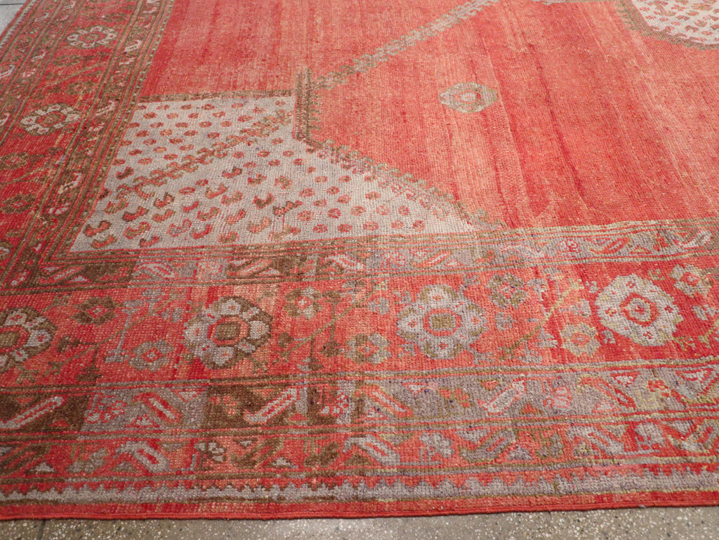 Antique Turkish Oushak Carpet, No.31002 - Staging