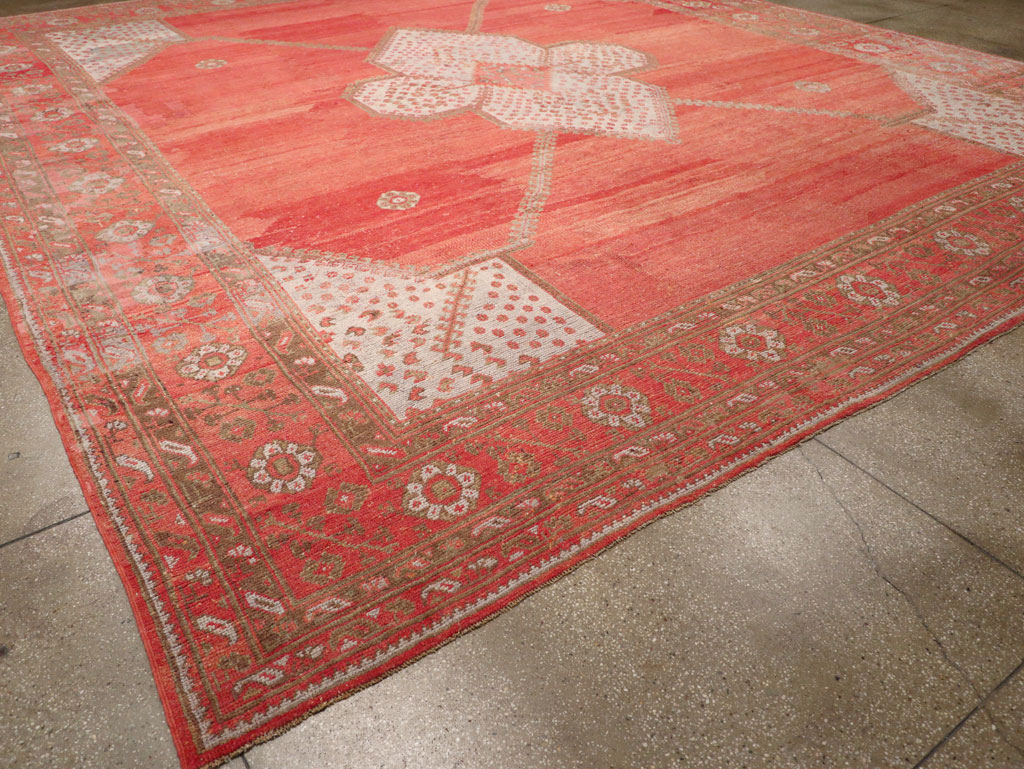 Antique Turkish Oushak Carpet, No.31002 - Staging