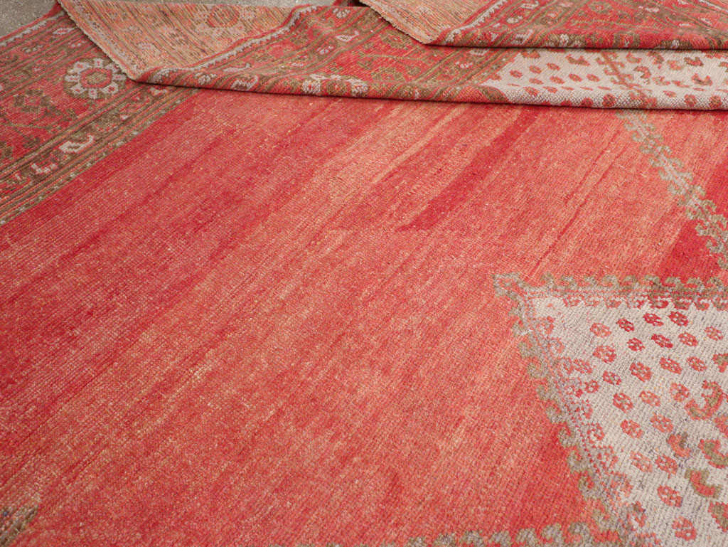 Antique Turkish Oushak Carpet, No.31002 - Staging