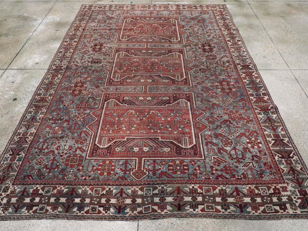 Antique Persian Shiraz Rug, No.31003 - Staging