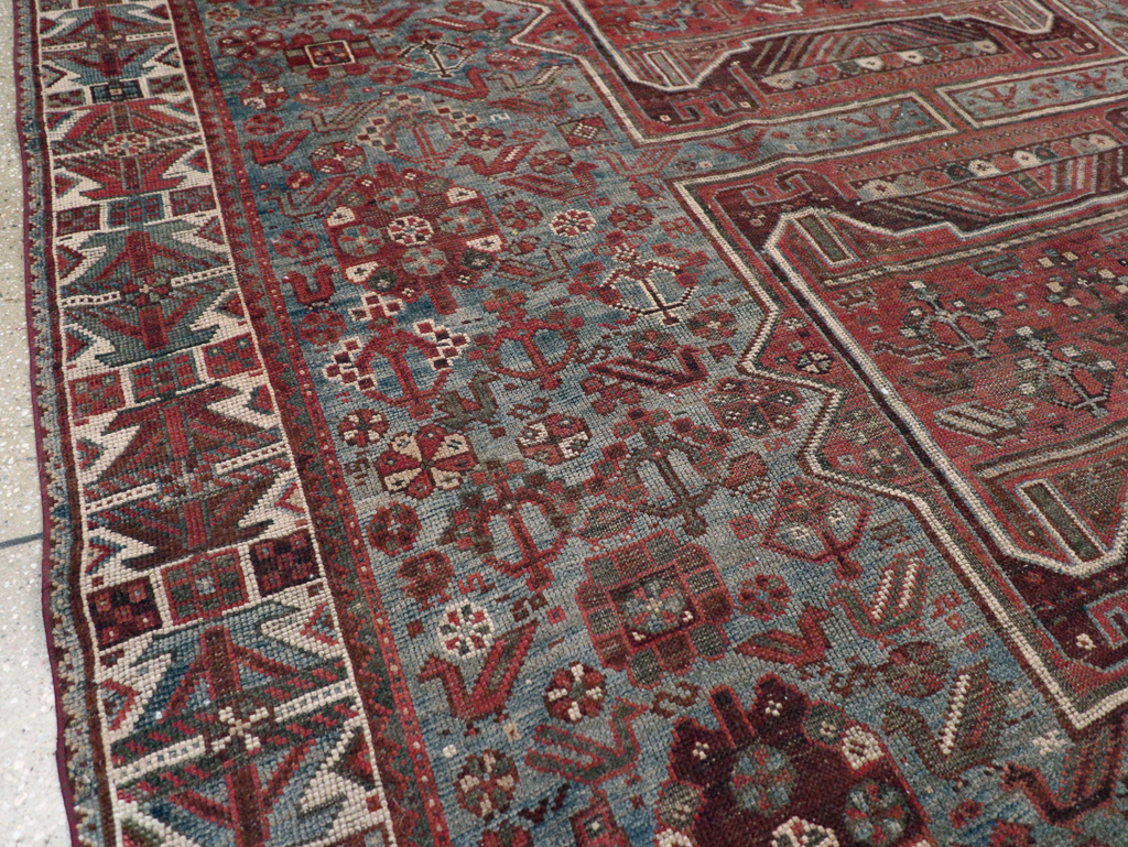 Antique Persian Shiraz Rug, No.31003 - Staging