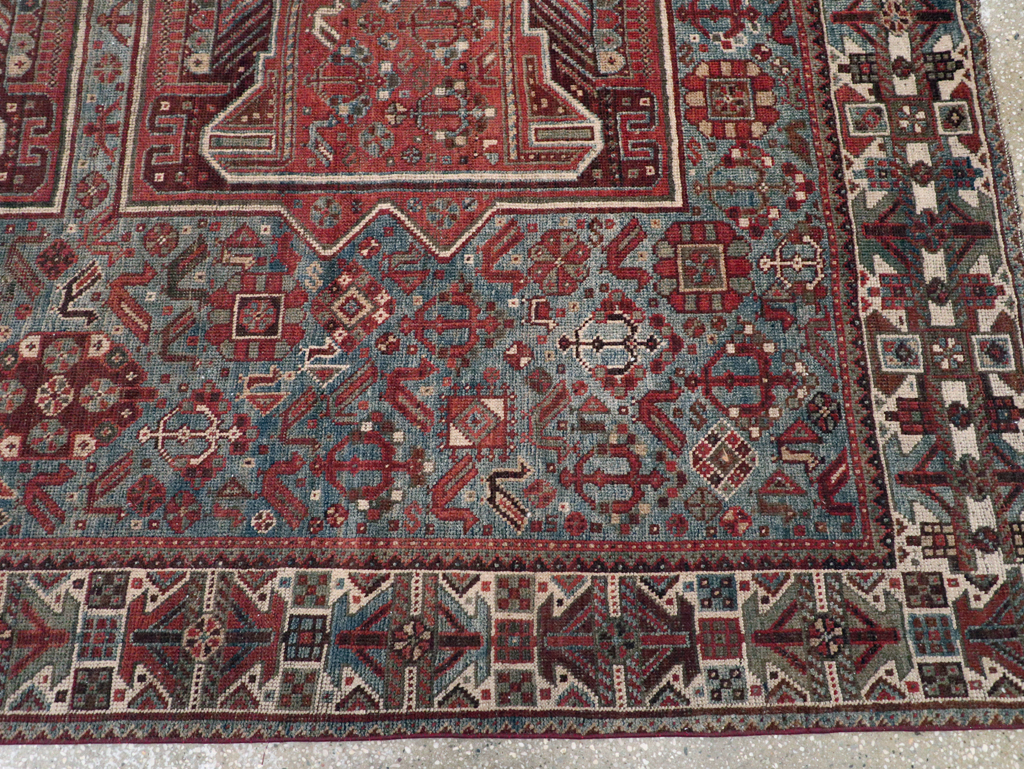 Antique Persian Shiraz Rug, No.31003 - Staging