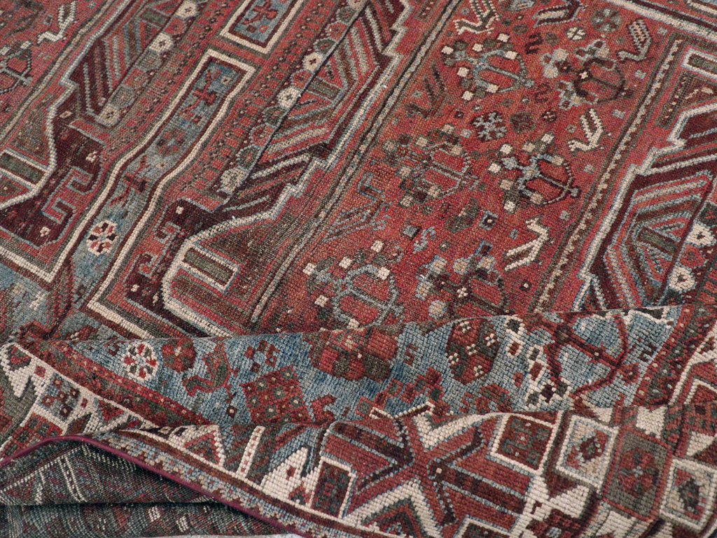 Antique Persian Shiraz Rug, No.31003 - Staging