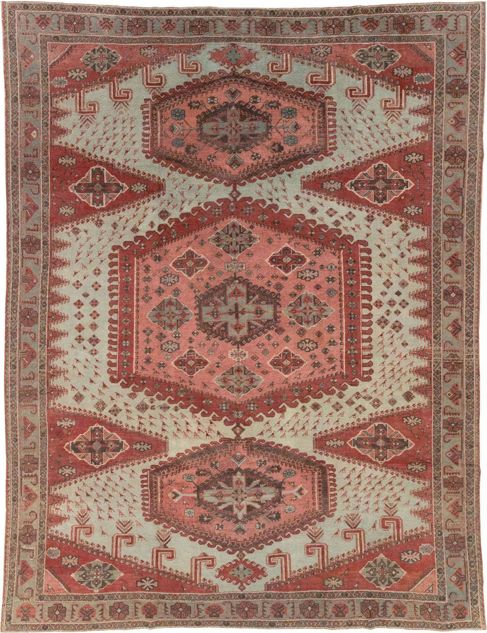 Vintage Persian Veece Room Size Carpet, No.31004 - Staging