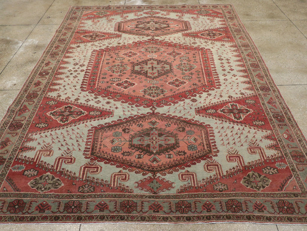 Vintage Persian Veece Room Size Carpet, No.31004 - Staging