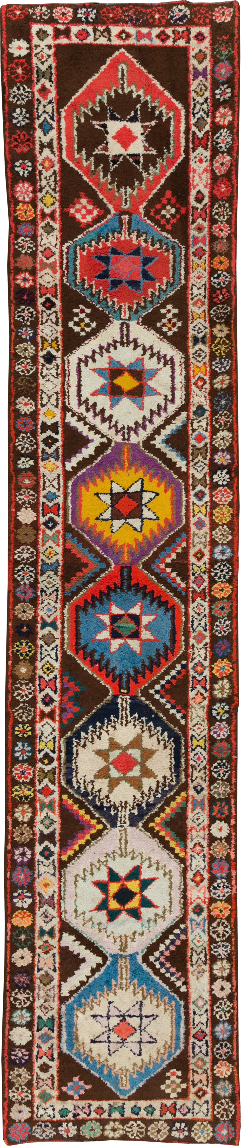 Vintage Turkish Anatolian Tribal Runner, No.31006 - Staging