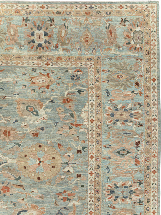 Modern Persian Sultanabad Room Size Carpet, No.31014 - Staging