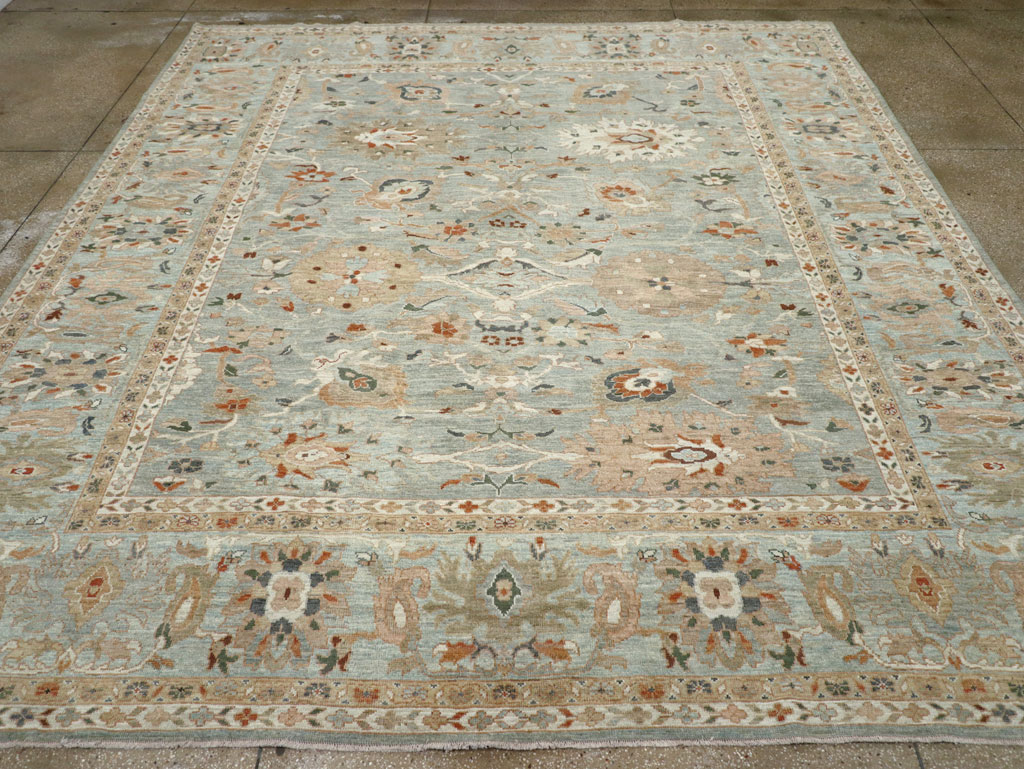Modern Persian Sultanabad Room Size Carpet, No.31014 - Staging