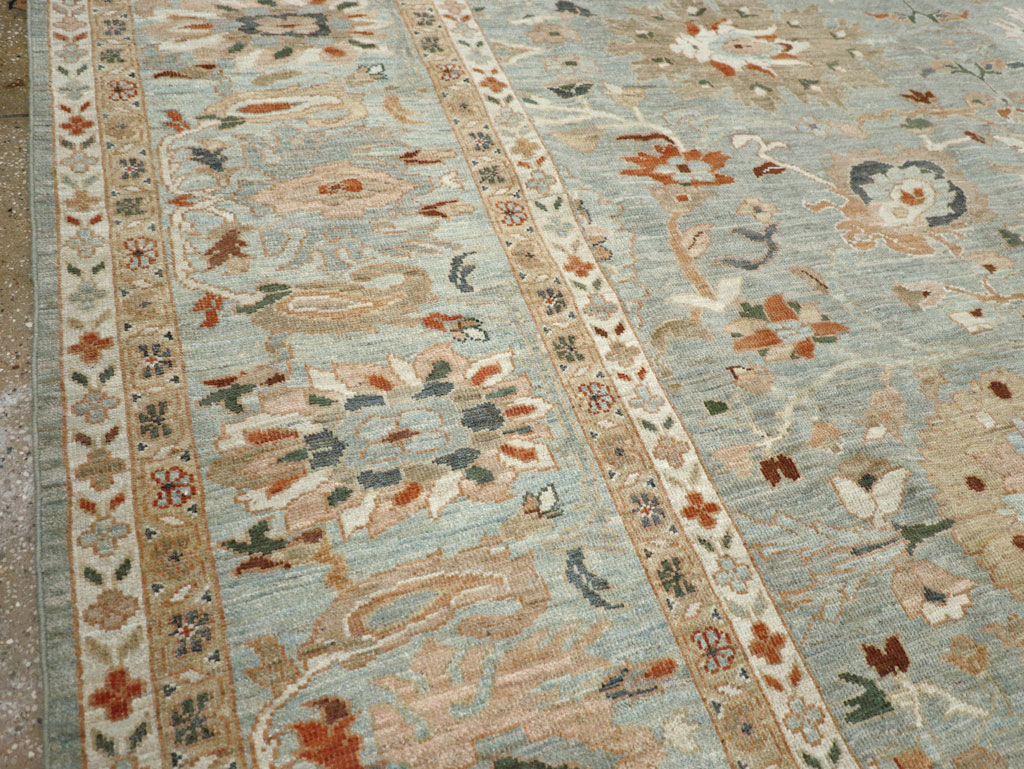 Modern Persian Sultanabad Room Size Carpet, No.31014 - Staging