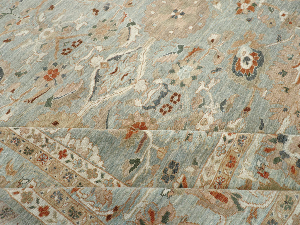 Modern Persian Sultanabad Room Size Carpet, No.31014 - Staging