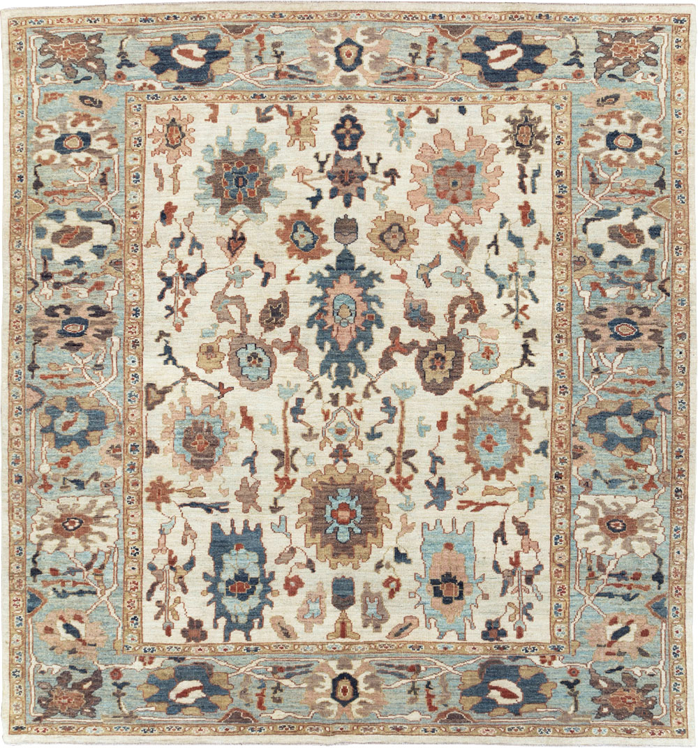 Contemporary Persian Sultanabad Square Room Size Carpet, No.31015 - Staging