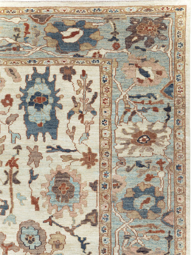 Contemporary Persian Sultanabad Square Room Size Carpet, No.31015 - Staging