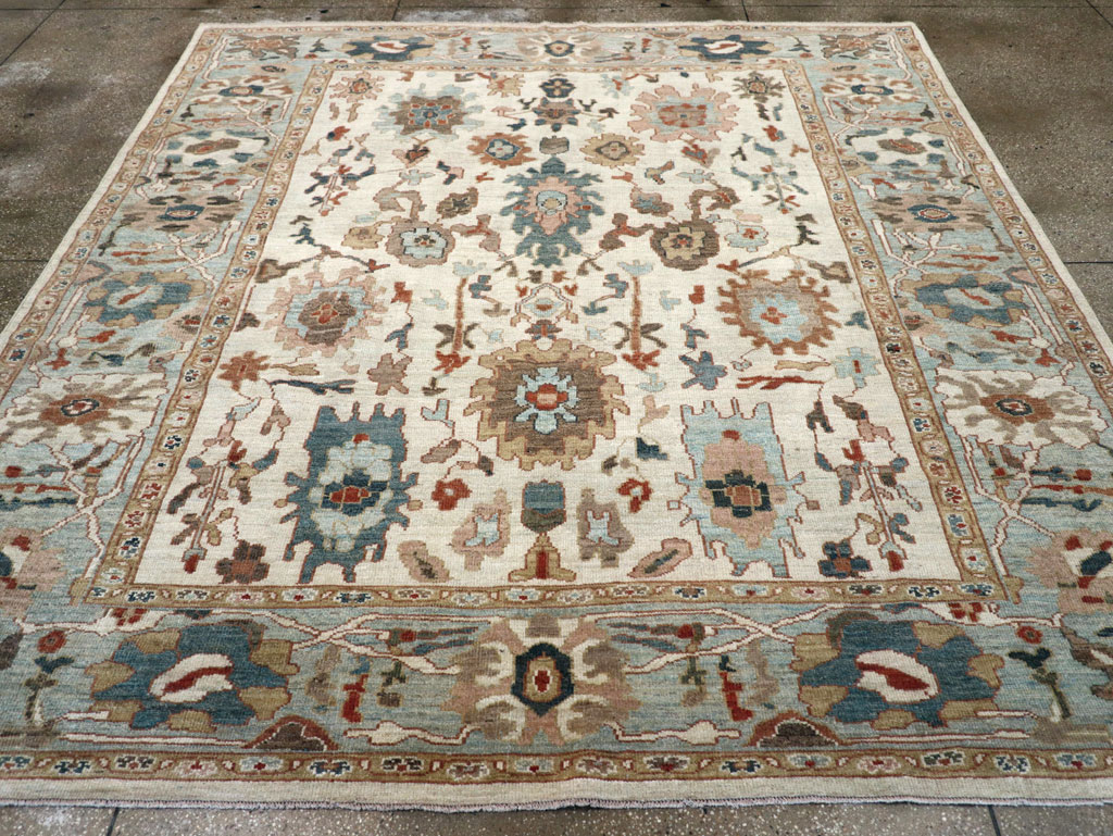 Contemporary Persian Sultanabad Square Room Size Carpet, No.31015 - Staging