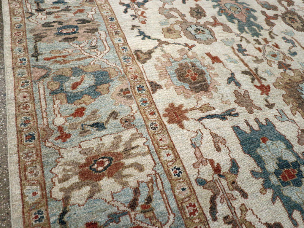 Contemporary Persian Sultanabad Square Room Size Carpet, No.31015 - Staging