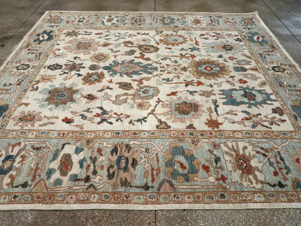 Contemporary Persian Sultanabad Square Room Size Carpet, No.31015 - Staging