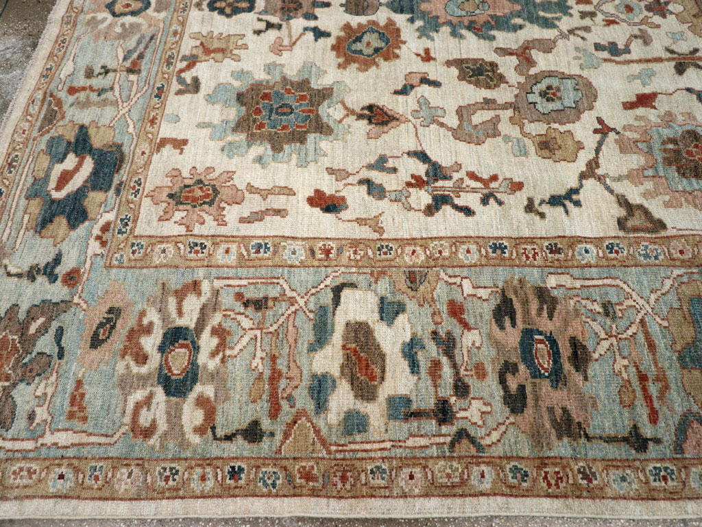 Contemporary Persian Sultanabad Square Room Size Carpet, No.31015 - Staging