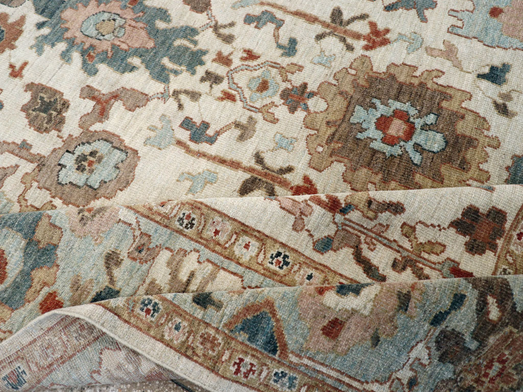 Contemporary Persian Sultanabad Square Room Size Carpet, No.31015 - Staging