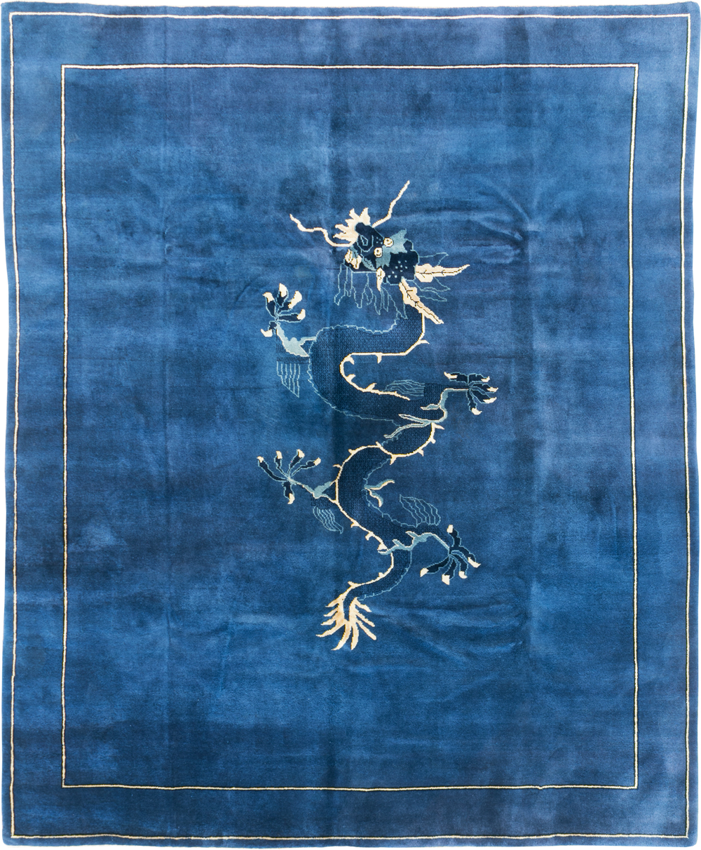 Vintage Chinese Peking Small Room Size Carpet, No.31018 - Staging