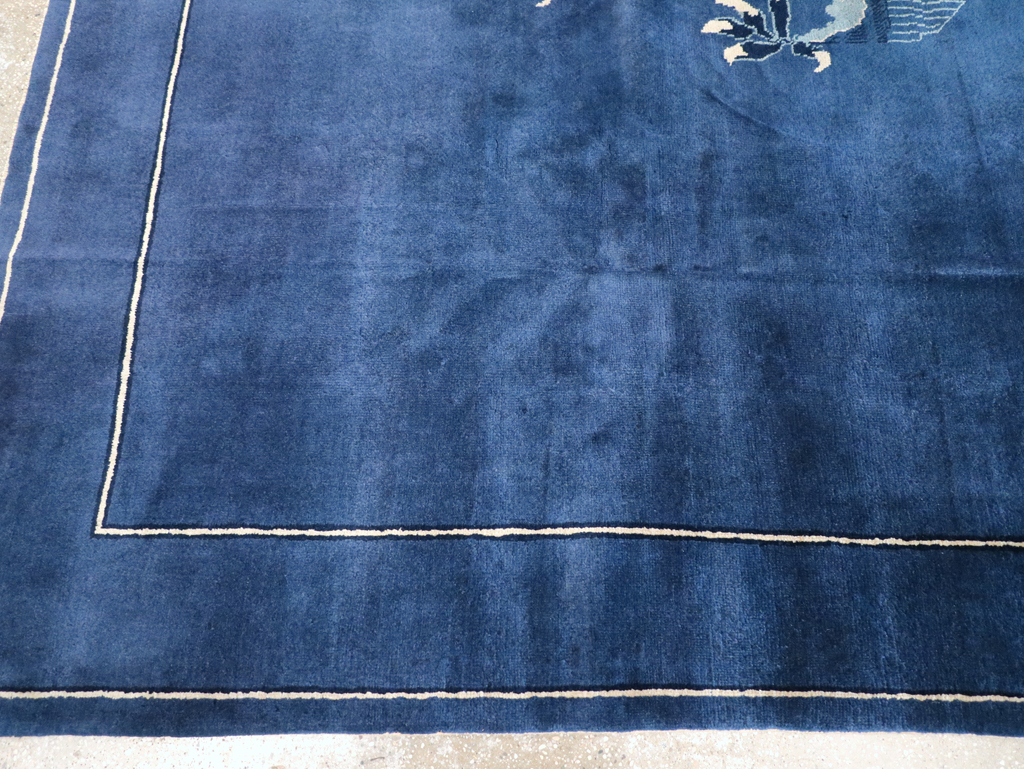 Vintage Chinese Peking Small Room Size Carpet, No.31018 - Staging