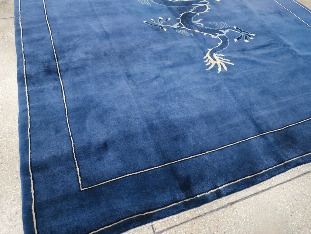 Vintage Chinese Peking Small Room Size Carpet, No.31018 - Staging