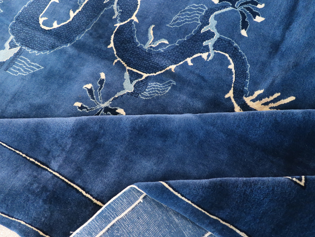 Vintage Chinese Peking Small Room Size Carpet, No.31018 - Staging