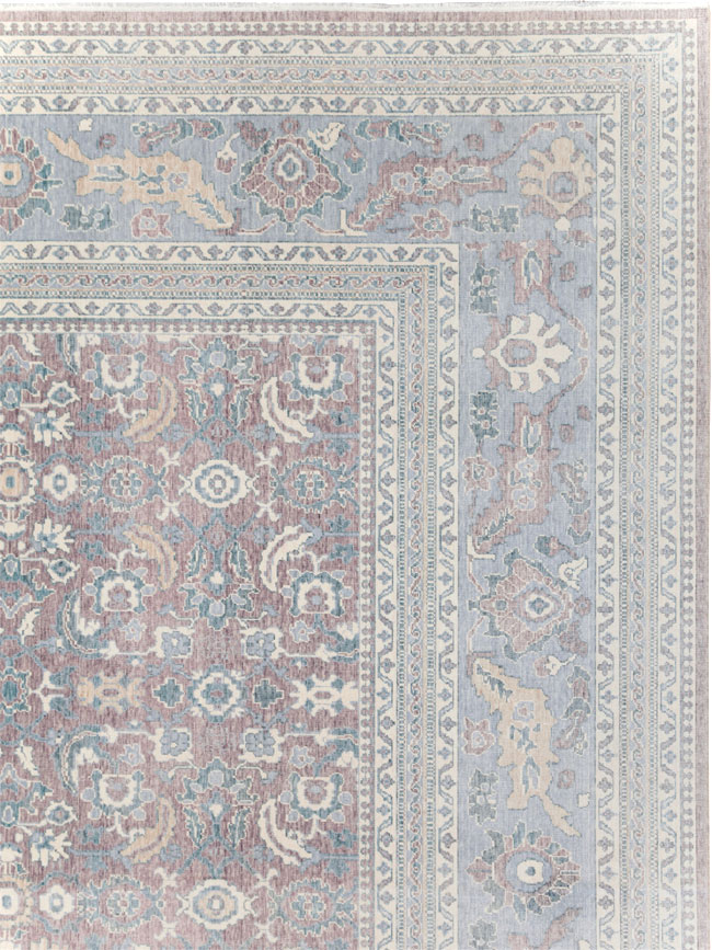 Persian Dorokhsh Inspired Modern Turkish Room Size Carpet, No.31022 - Staging