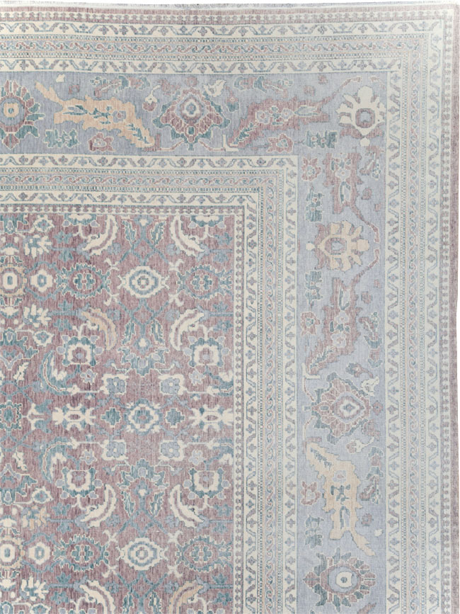 Persian Dorokhsh Inspired Modern Turkish Room Size Carpet, No.31022 - Staging