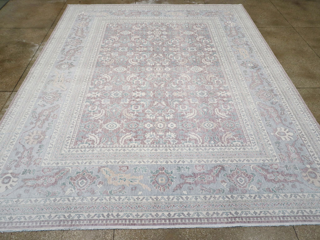 Persian Dorokhsh Inspired Modern Turkish Room Size Carpet, No.31022 - Staging
