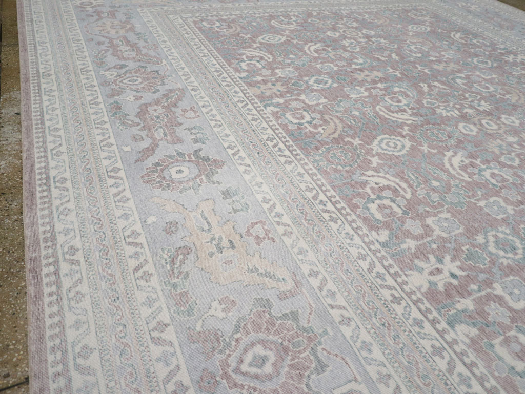 Persian Dorokhsh Inspired Modern Turkish Room Size Carpet, No.31022 - Staging