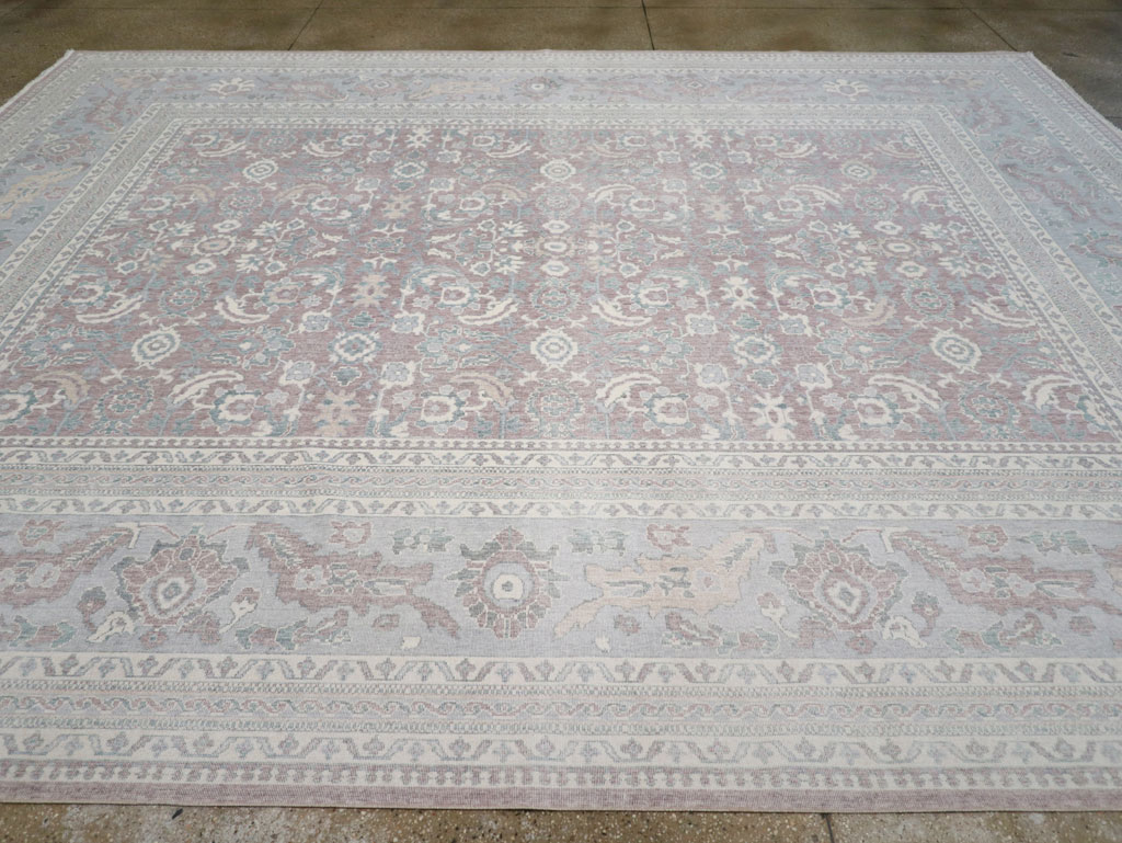Persian Dorokhsh Inspired Modern Turkish Room Size Carpet, No.31022 - Staging