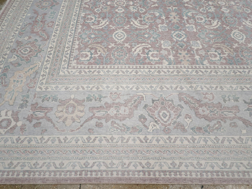 Persian Dorokhsh Inspired Modern Turkish Room Size Carpet, No.31022 - Staging