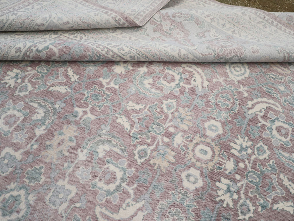 Persian Dorokhsh Inspired Modern Turkish Room Size Carpet, No.31022 - Staging