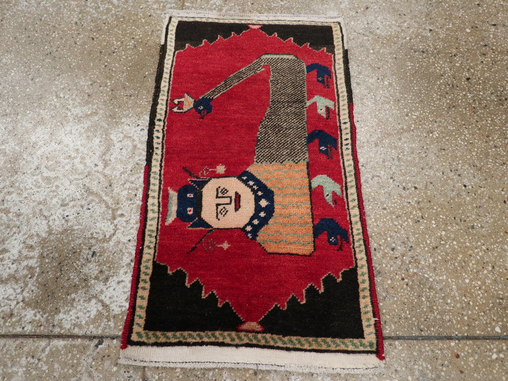 Vintage Anatolian Pictorial Rug, No.31026 - Staging