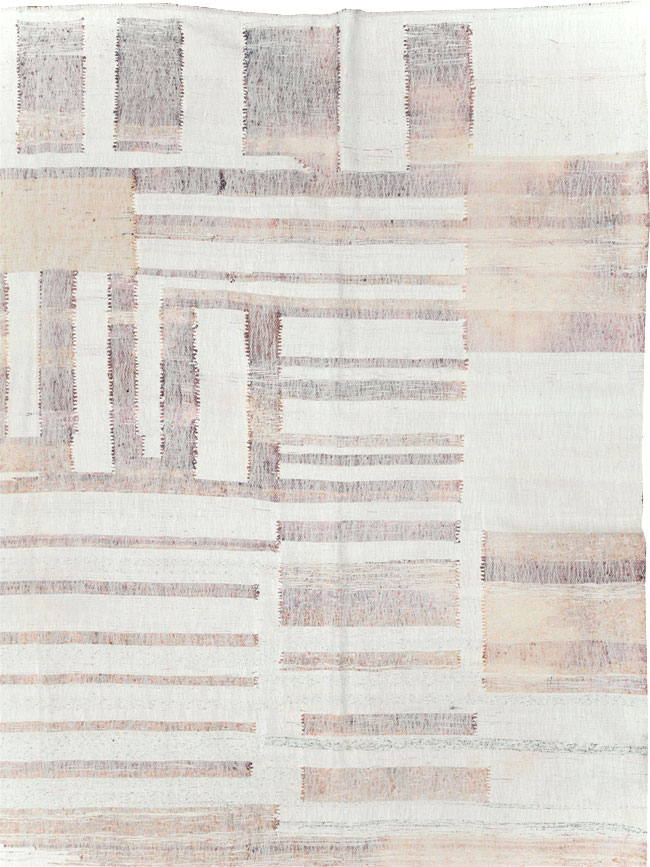 Vintage Turkish Flatweave Kilim Large Room Size Carpet, No.31032 - Staging