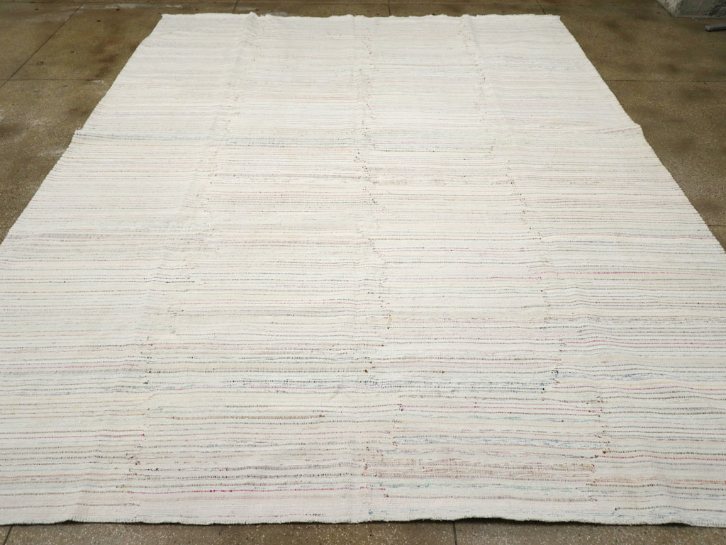 Vintage Turkish Flatweave Kilim Room Size Carpet, No.31033 - Staging