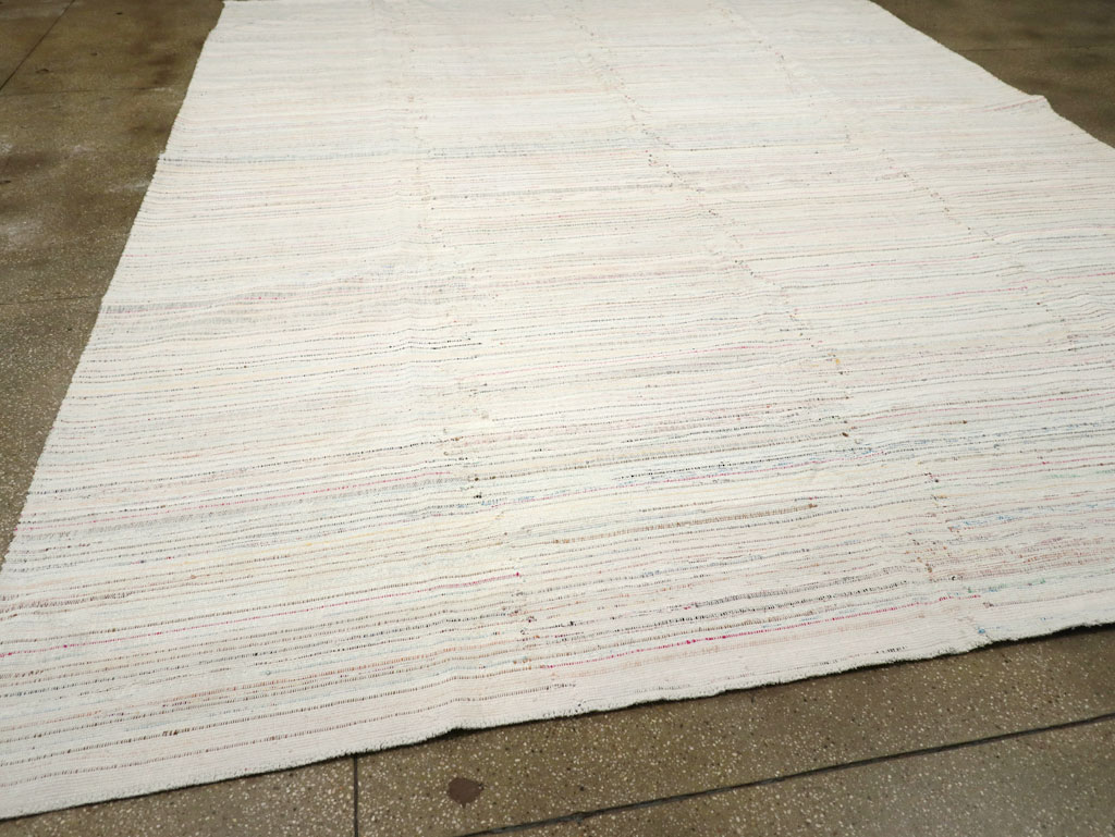 Vintage Turkish Flatweave Kilim Room Size Carpet, No.31033 - Staging