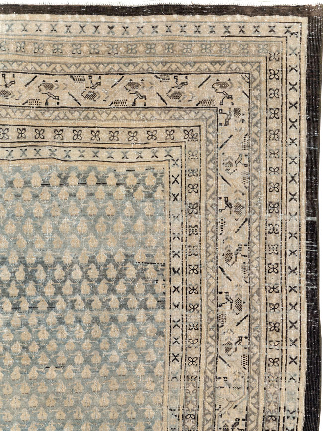 Antique Persian Tabriz Small Room Size Carpet, No.31035 - Staging