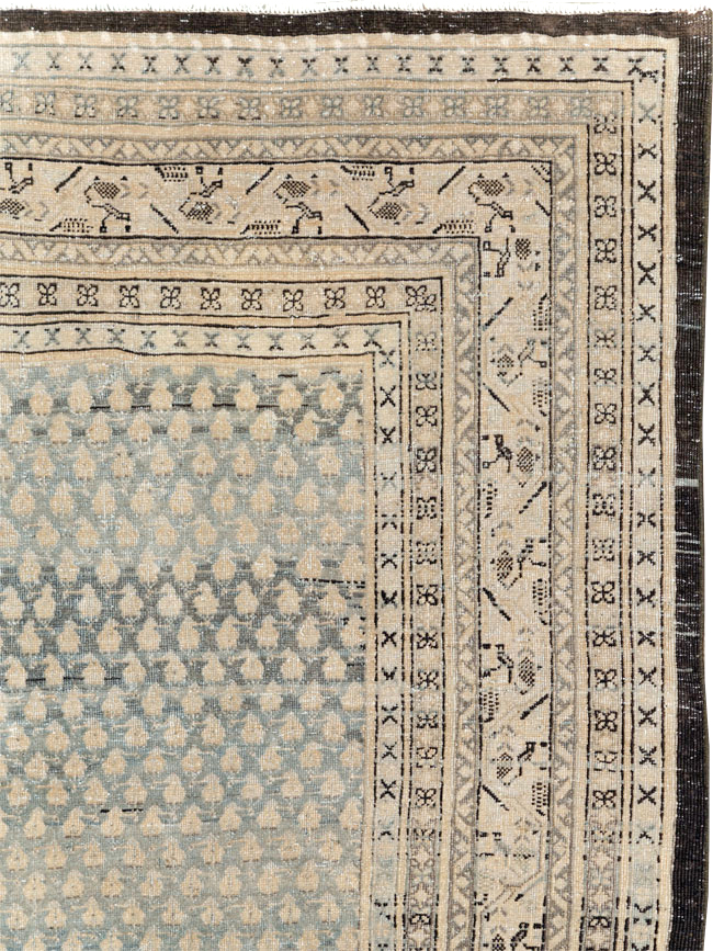 Antique Persian Tabriz Small Room Size Carpet, No.31035 - Staging