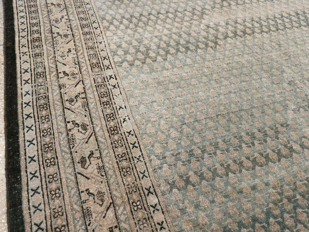 Antique Persian Tabriz Small Room Size Carpet, No.31035 - Staging