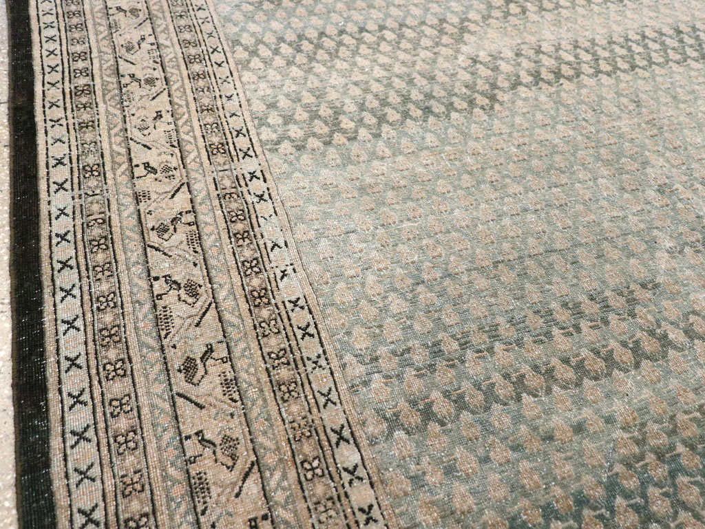 Antique Persian Tabriz Small Room Size Carpet, No.31035 - Staging