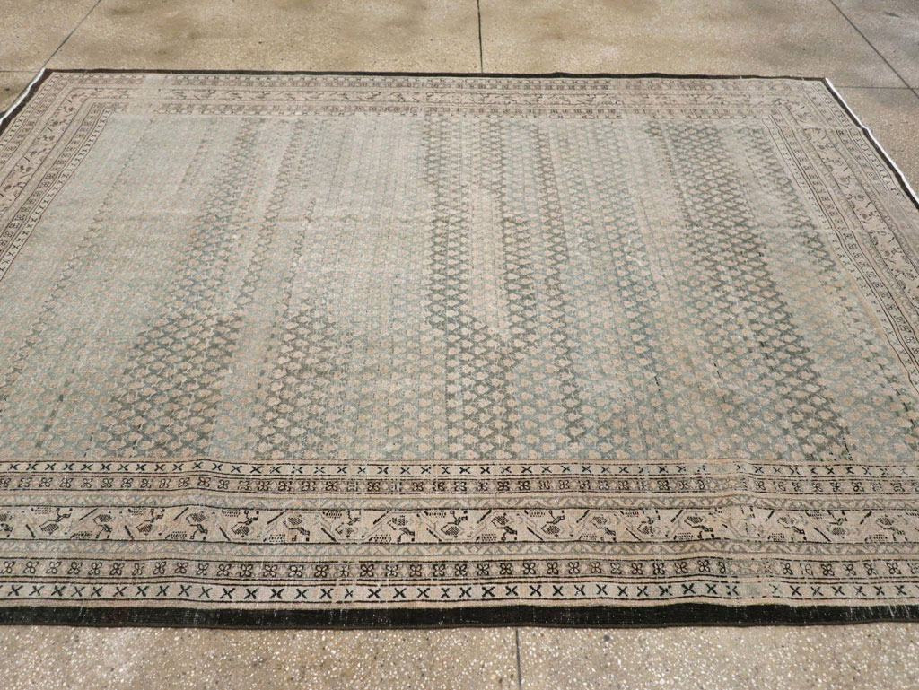 Antique Persian Tabriz Small Room Size Carpet, No.31035 - Staging