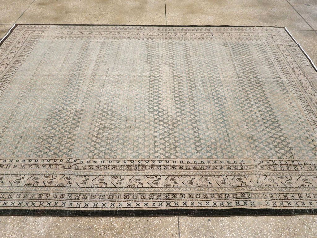 Antique Persian Tabriz Small Room Size Carpet, No.31035 - Staging