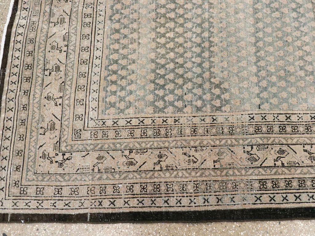 Antique Persian Tabriz Small Room Size Carpet, No.31035 - Staging