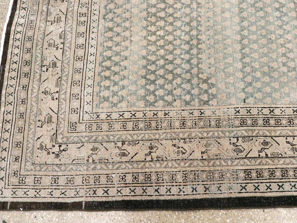 Antique Persian Tabriz Small Room Size Carpet, No.31035 - Staging