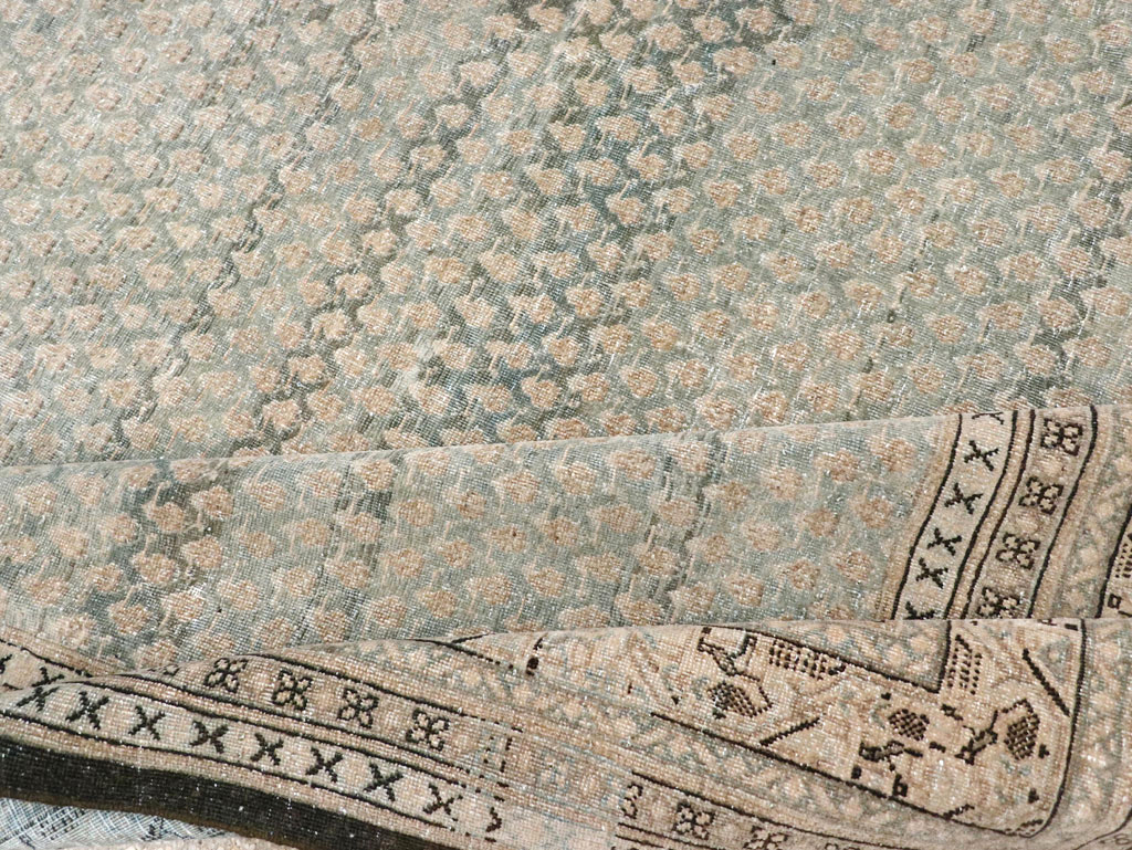 Antique Persian Tabriz Small Room Size Carpet, No.31035 - Staging