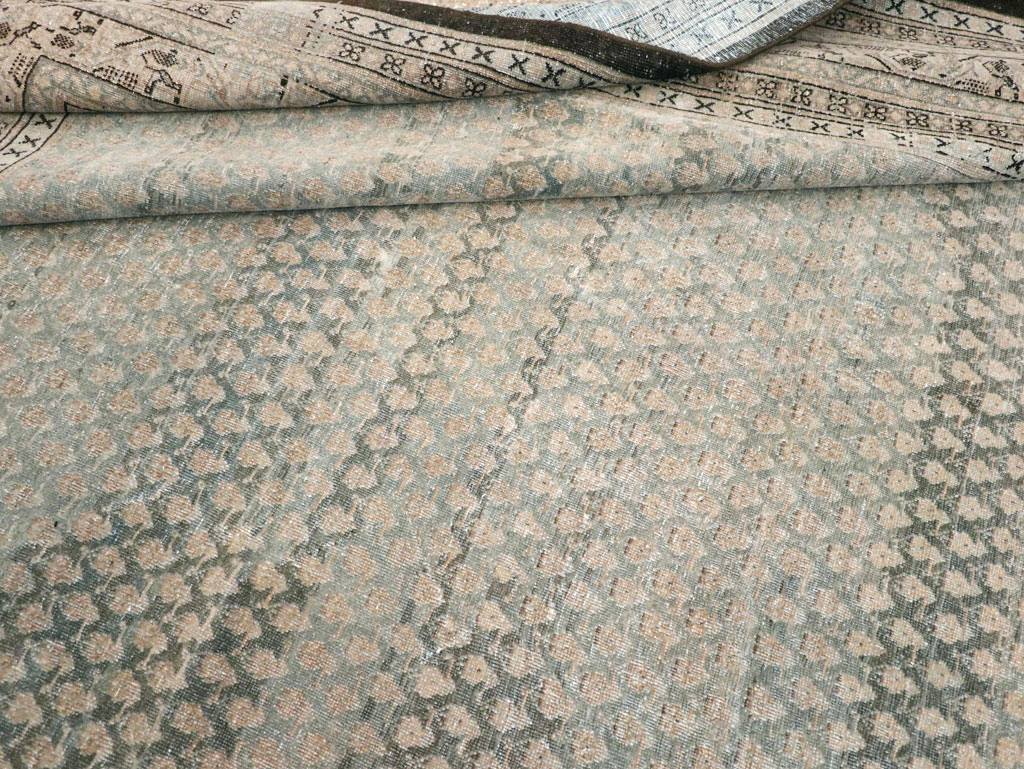 Antique Persian Tabriz Small Room Size Carpet, No.31035 - Staging