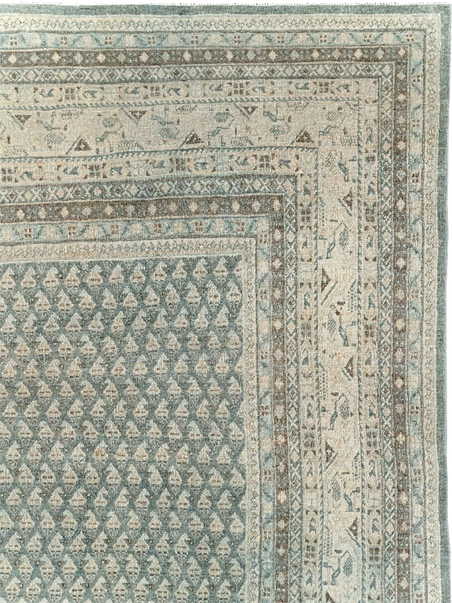 Vintage Persian Tabriz Accent Carpet, No.31037 - Staging