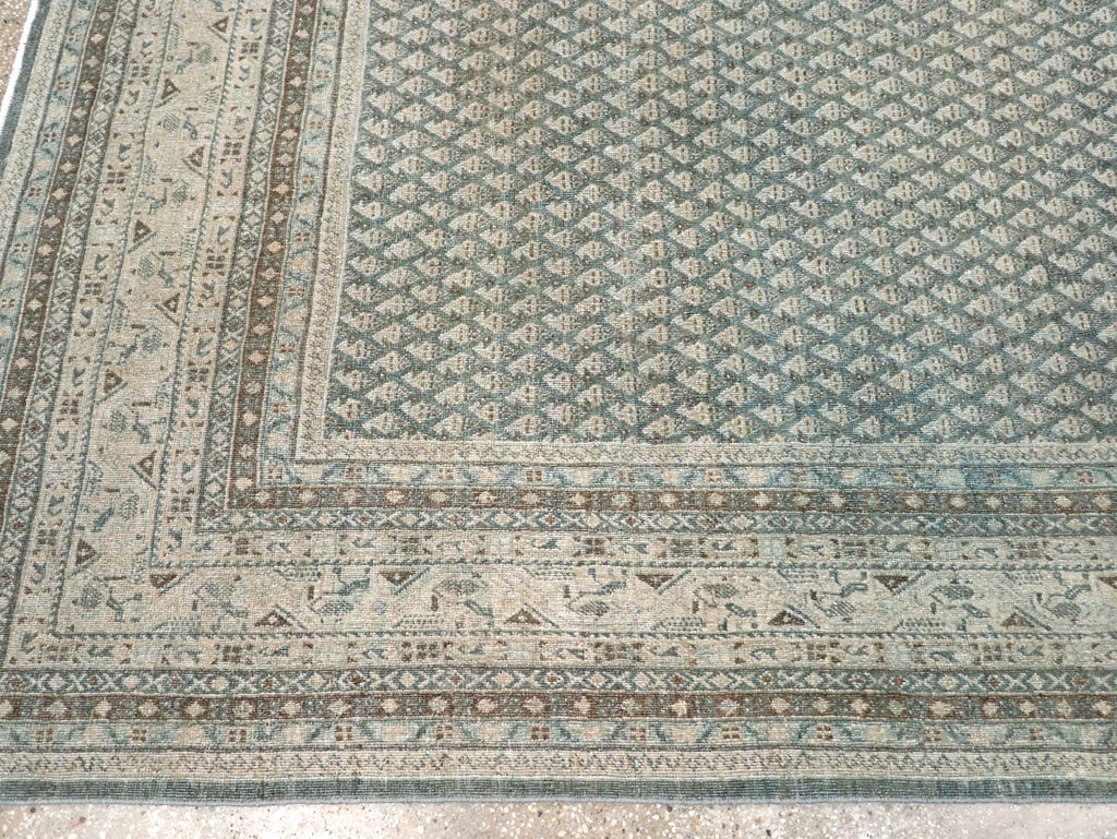 Vintage Persian Tabriz Accent Carpet, No.31037 - Staging